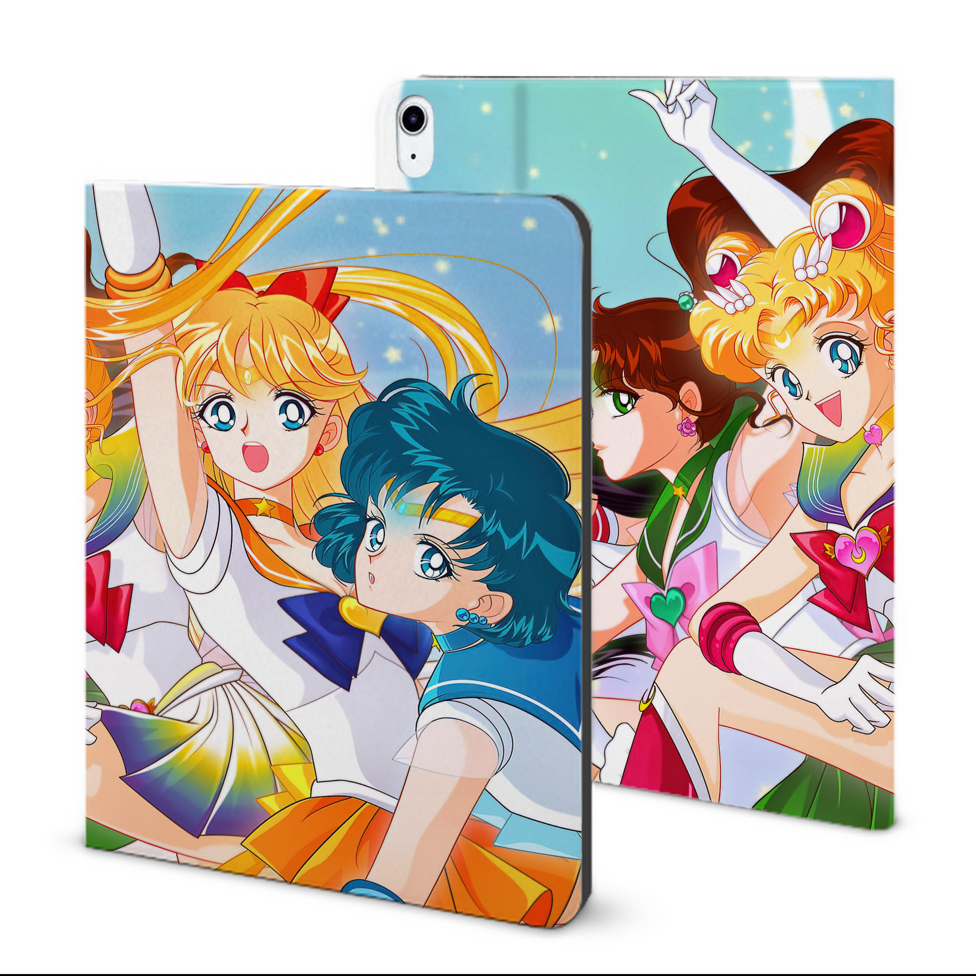 （画像用） 美少女戦士セーラームーン Sailor Moon IPad ケース ブック型 PUレザー TPU 耐衝撃 軽量 薄型 ペン収納なし 全面保護 IPad 各モデル対応